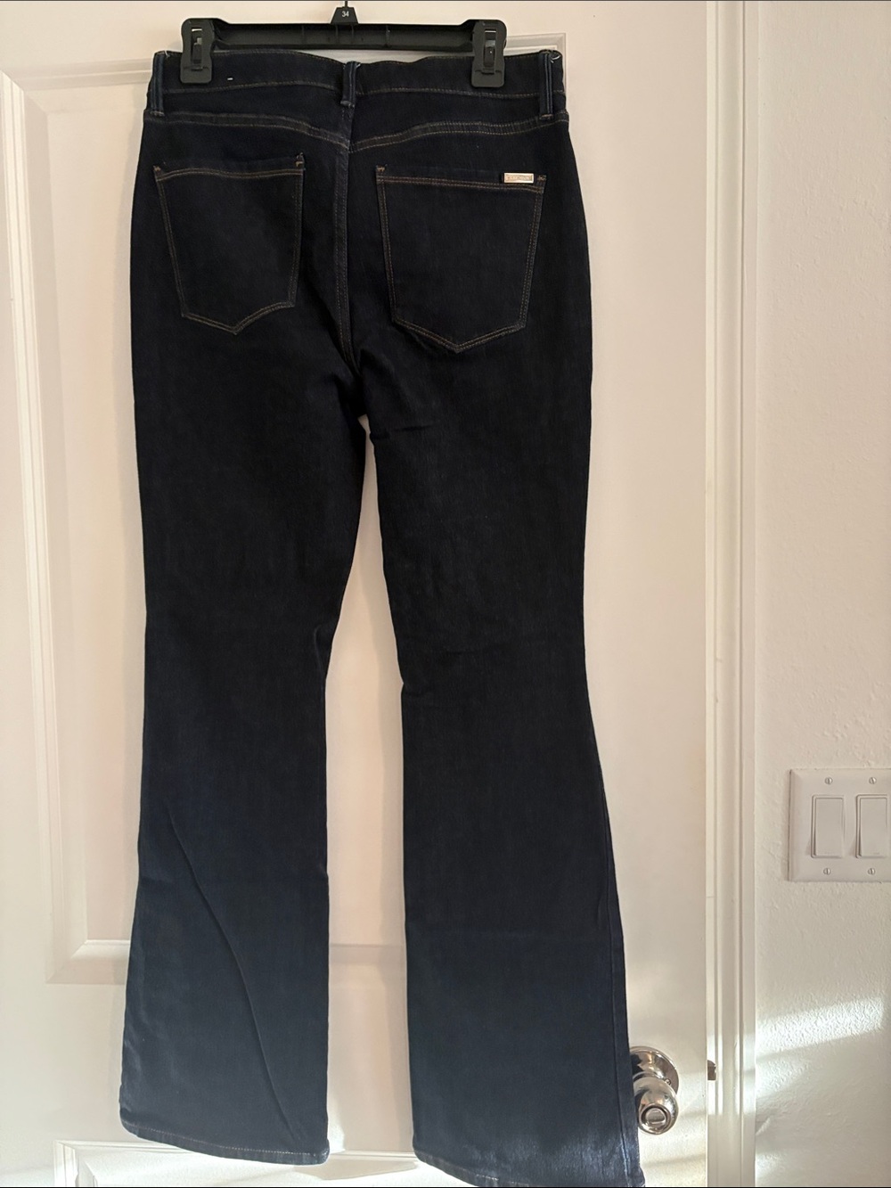 White House Black Market Dark Navy Wide Leg Jeans - Picture 3 of 3